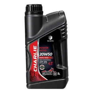 روغن موتور سیکلت نیمه سنتتیک چارلی 1 لیتر – POWER-MOTO 20W50 1L
